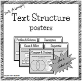 Black & White Text Structure posters