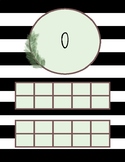 Black White and Sage Numbers with Ten Frames