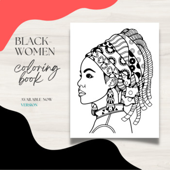 Black Women Adult Coloring Pages spring time activities and winter days