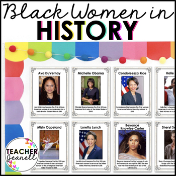 Preview of Black Women in History Posters - Women’s History Month Bulletin Board Set 2