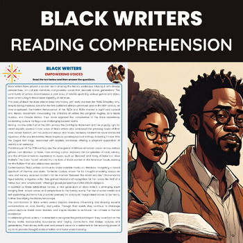 Preview of Black Writers and  Black Poets for Black History Month | Black Literature