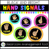 Black and Bright Hand Signal Signs