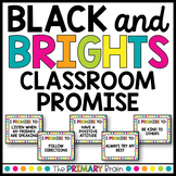 Classroom Promise Behavior Management Rules Posters | Blac