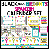 Black and Brights SPANISH Calendar Set - Weather, Seasons,