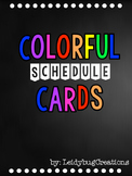 Black and Colorful Schedule Cards