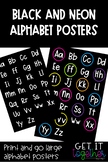 Black and Neon Alphabet Poster