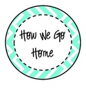 Black and Turquoise Chevron How We Go Home Clip Chart