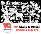 Black and White 42 Animal Clip Art - TQ colours