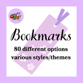 Black and White (B&W) Bookmarks - Various Themes