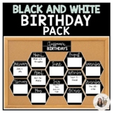 Black and White Birthday Pack - Classroom Decor Display