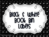 Black and White Book Bin Labels (Editable)