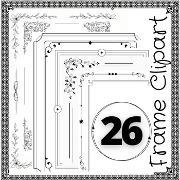 simple black and white borders and frames
