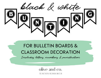 printable black and white banner letters teaching resources tpt