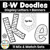 Black and White Bulletin Board Letters &  Banners | Black 