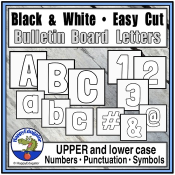 bulletin board letters black and white easy cut by
