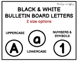 Black and White Bulletin Board or Word Wall Letters