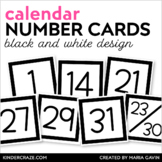 Black and White Calendar Numbers - Neutral Calendar Decor 