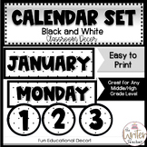 Black and White Calendar Set