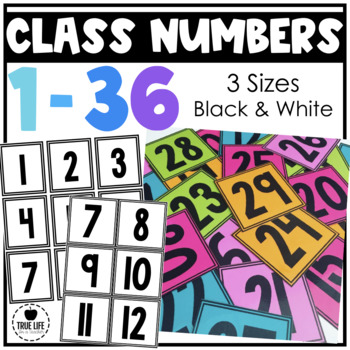 Preview of Black and White Class Numbers 1-36