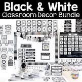 Black and White Classroom Decor Bundle - Editable