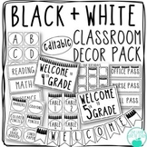 Black and White Classroom Decor Set