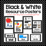 Black and White Classroom Decor with Numbers, Alphabet, Co