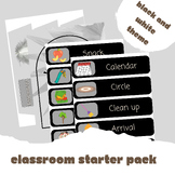 Black and White Classroom Pack: Schedule Cards, Labels, Al