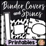 Black and White Classroom Theme Binder Covers and Spines P