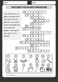 Black and White Cross Word Puzzle Activity