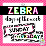 Neon Zebra Days of the Week