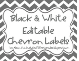 Black and White Editable Labels Updated 2014