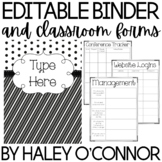Editable Teacher Binder, Planner and Classroom Forms {Upda