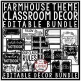 Black and White Farmhouse Classroom Decor Editable Newslet