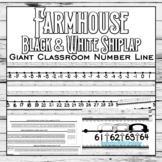 Black and White Farmhouse Shiplap Giant Classroom Number Line