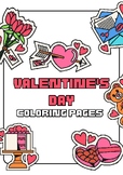Black and White Fun Valentine's Day Coloring Pages Worksheet