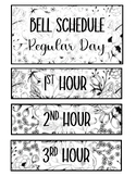 Black and White Garden Shedule Cards