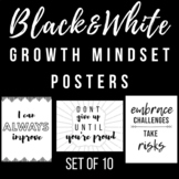 Black and White Growth Mindset Posters