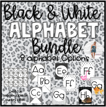 Preview of Black and White Minimalist Alphabet