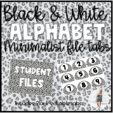 Black and White Minimalist File Tabes (numbers)