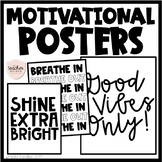Black and White Motivational Poster Set