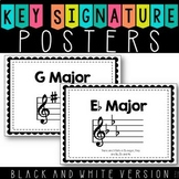 Black and White Music Key Signature Posters