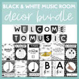 Black and White Music Room Decor