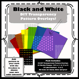 Black & White DIY Transparent Pattern Overlays and Border 