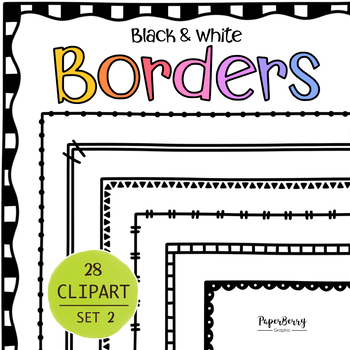 books border clipart black and white