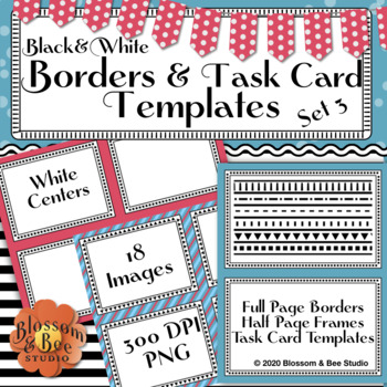 free black and white border templates