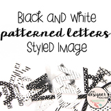 Styled Image: Black and White Patterned Letters