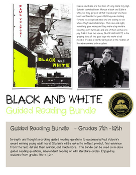 Preview of Black and White Paul Volponi Guide Reading Questions Bundle Chapters 1-17