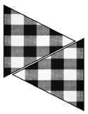 Black and White Plaid Pennant Banner