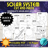 Black and White Planet Solar System Crafts