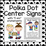 Black and White Polka Dot  Center Signs